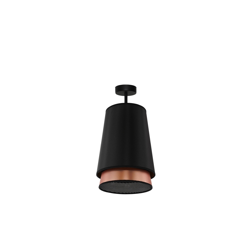 Duolla - Loftlampe BELL SHINY 1xE27/15W/230V diameter 25 cm sort/kobber