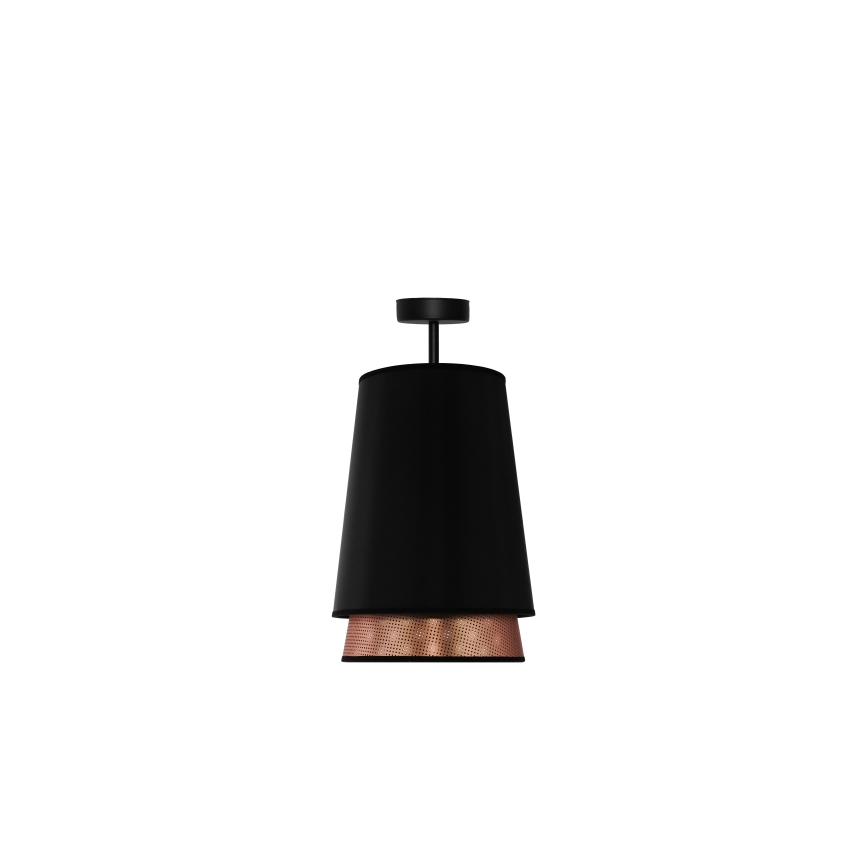 Duolla - Loftlampe BELL SHINY 1xE27/15W/230V diameter 25 cm sort/kobber