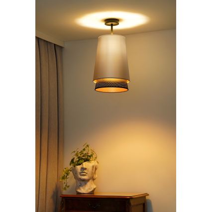 Duolla - Loftlampe BELL SHINY 1xE27/15W/230V diameter 25 cm sølvfarvet/sort
