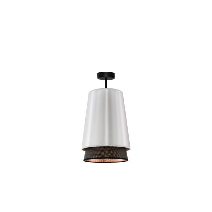 Duolla - Loftlampe BELL SHINY 1xE27/15W/230V diameter 25 cm sølvfarvet/sort