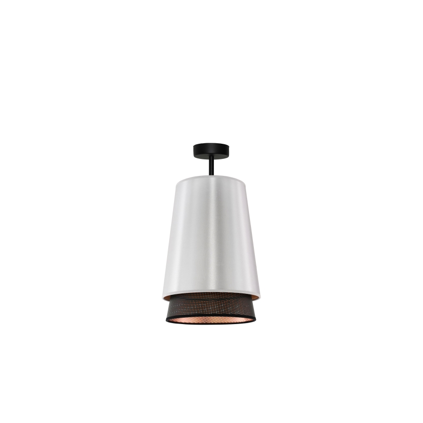 Duolla - Loftlampe BELL SHINY 1xE27/15W/230V diameter 25 cm sølvfarvet/sort