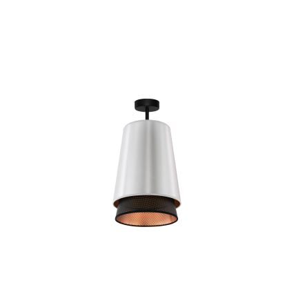 Duolla - Loftlampe BELL SHINY 1xE27/15W/230V diameter 25 cm sølvfarvet/sort