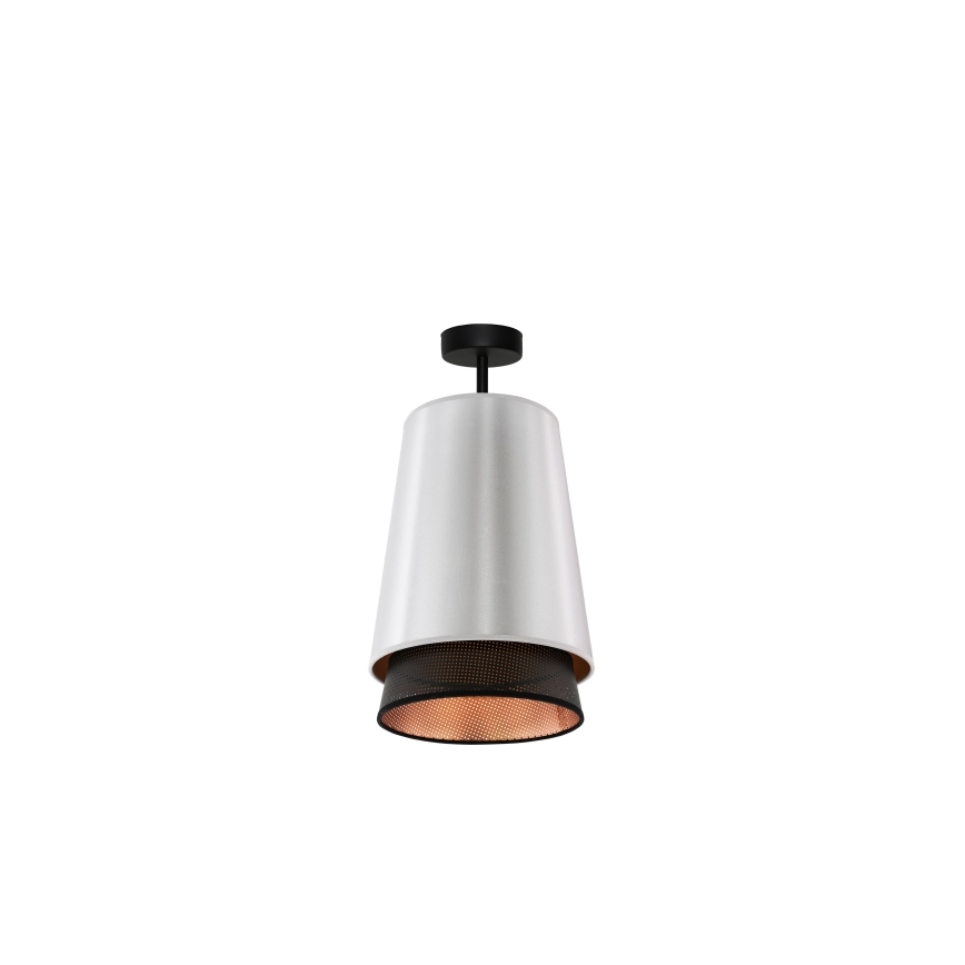 Duolla - Loftlampe BELL SHINY 1xE27/15W/230V diameter 25 cm sølvfarvet/sort