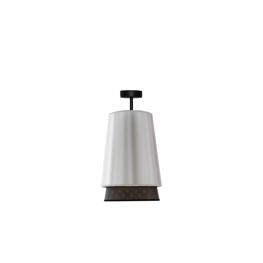 Duolla - Loftlampe BELL SHINY 1xE27/15W/230V diameter 25 cm sølvfarvet/sort
