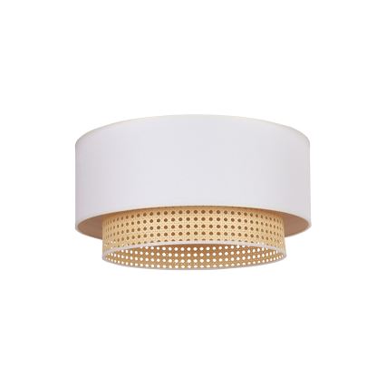 Duolla - Loftlampe BOHO 1xE27/15W/230V diam. 45 cm cremefarvet/rattan