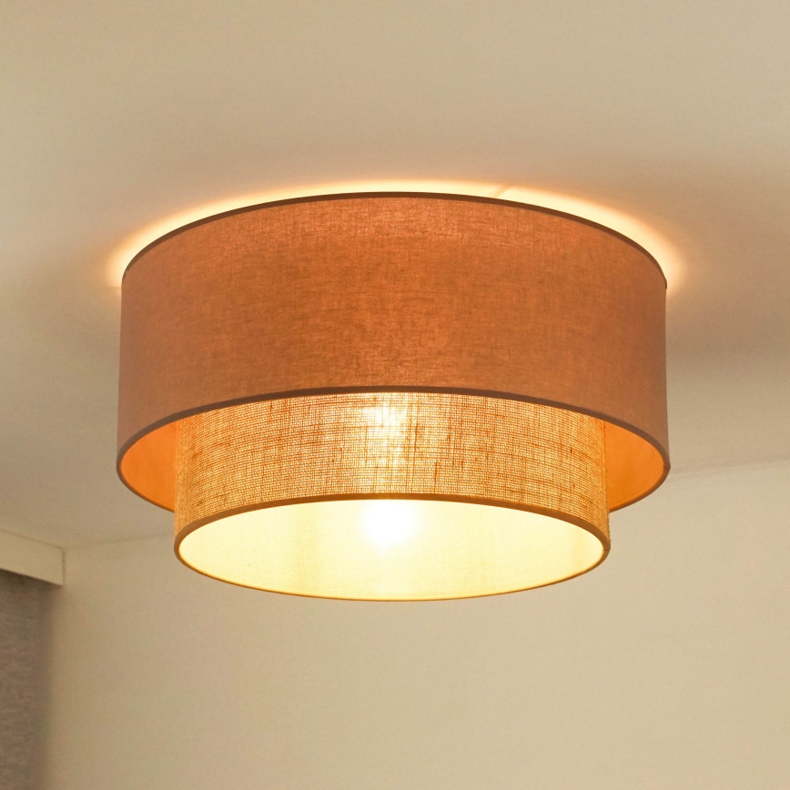 Duolla - Loftlampe BOHO 1xE27/15W/230V diameter 45 cm beige/brun