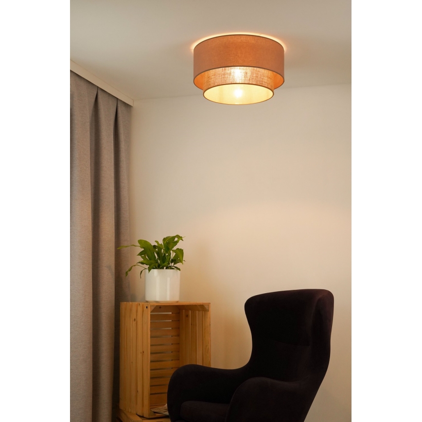 Duolla - Loftlampe BOHO 1xE27/15W/230V diameter 45 cm beige/brun