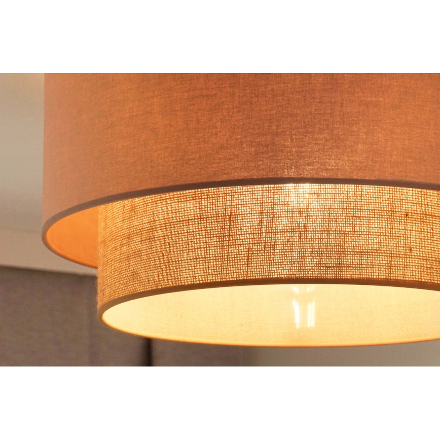 Duolla - Loftlampe BOHO 1xE27/15W/230V diameter 45 cm beige/brun