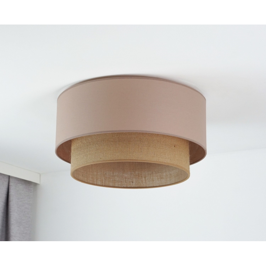 Duolla - Loftlampe BOHO 1xE27/15W/230V diameter 45 cm beige/brun