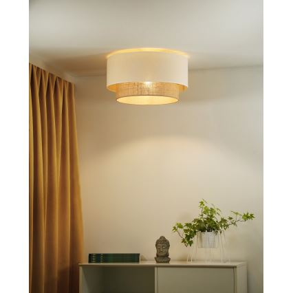 Duolla - Loftlampe BOHO 1xE27/15W/230V diameter 45 cm beige/brun