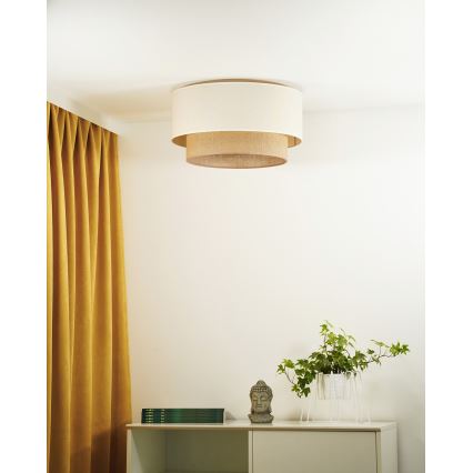 Duolla - Loftlampe BOHO 1xE27/15W/230V diameter 45 cm beige/brun