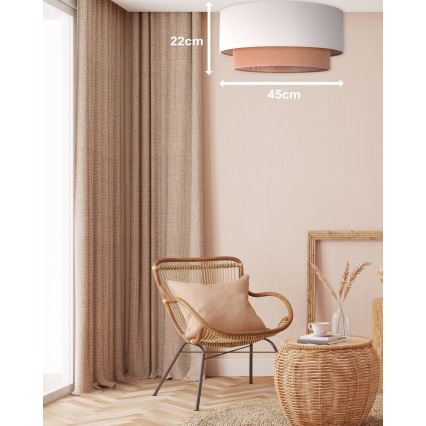 Duolla - Loftlampe BOHO 1xE27/15W/230V diameter 45 cm beige/brun