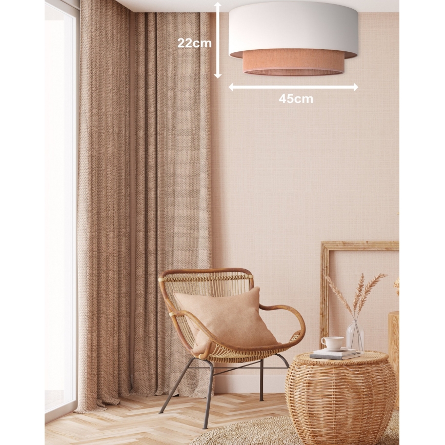 Duolla - Loftlampe BOHO 1xE27/15W/230V diameter 45 cm beige/brun