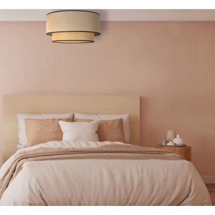 Duolla - Loftlampe BOHO 1xE27/15W/230V diameter 45 cm beige/Rattan