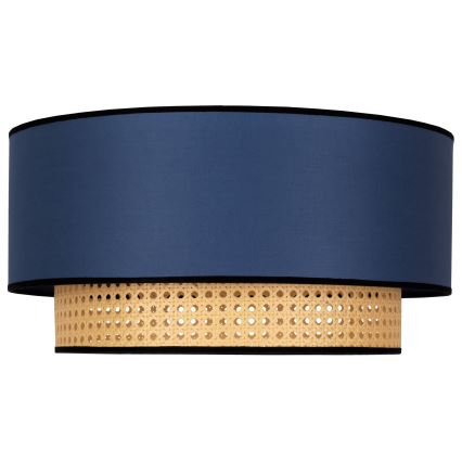 Duolla - Loftlampe BOHO 1xE27/15W/230V diameter 45 cm blå/Rattan
