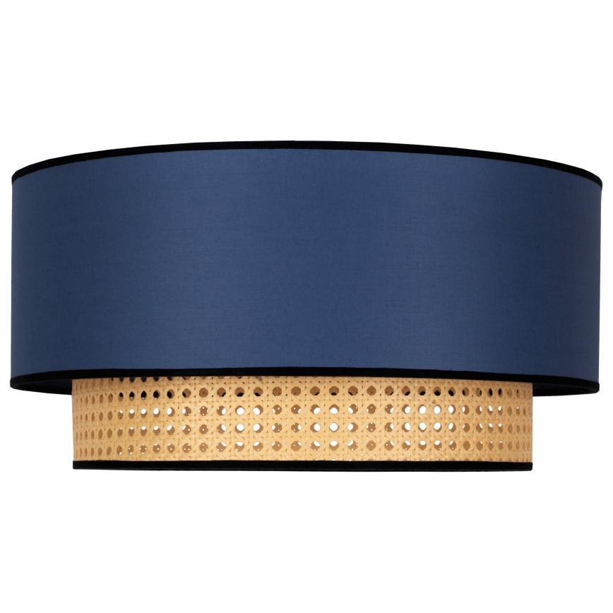 Duolla - Loftlampe BOHO 1xE27/15W/230V diameter 45 cm blå/Rattan