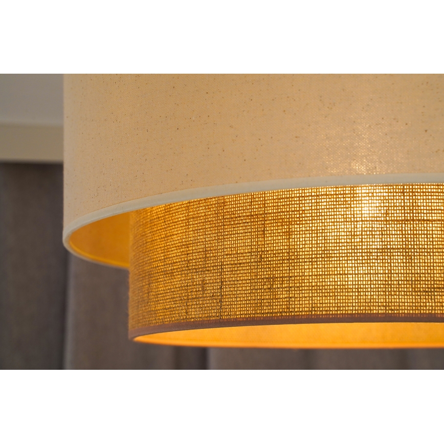 Duolla - Loftlampe BOHO 1xE27/15W/230V diameter 45 cm cremefarvet/brun