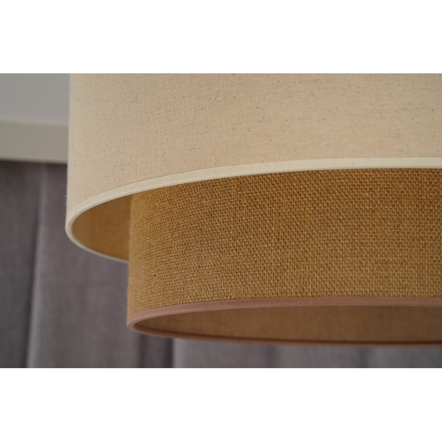 Duolla - Loftlampe BOHO 1xE27/15W/230V diameter 45 cm cremefarvet/brun