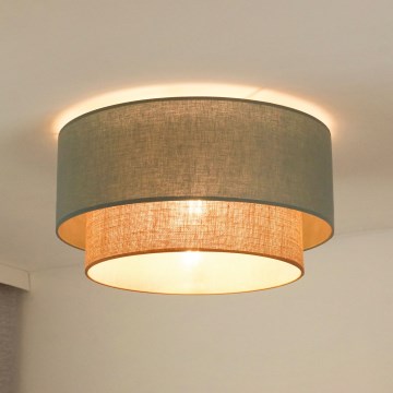 Duolla - Loftlampe BOHO 1xE27/15W/230V diameter 45 cm grøn/brun