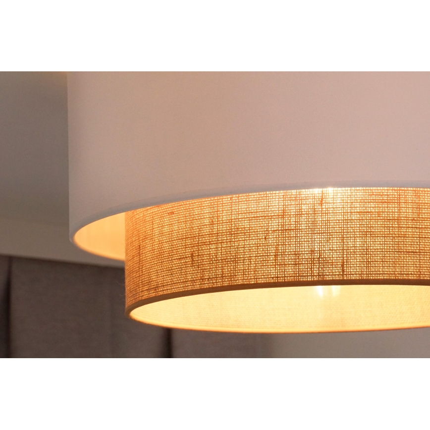 Duolla - Loftlampe BOHO 1xE27/15W/230V diameter 45 cm hvid/brun