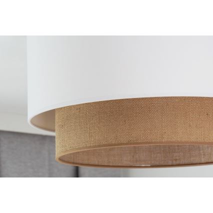 Duolla - Loftlampe BOHO 1xE27/15W/230V diameter 45 cm hvid/brun