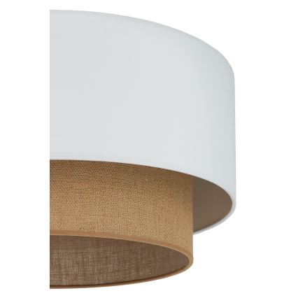 Duolla - Loftlampe BOHO 1xE27/15W/230V diameter 45 cm hvid/brun