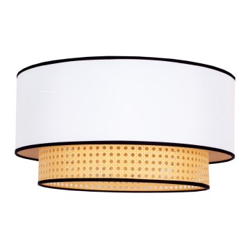 Duolla - Loftlampe BOHO 1xE27/15W/230V diameter 45 cm hvid/Rattan