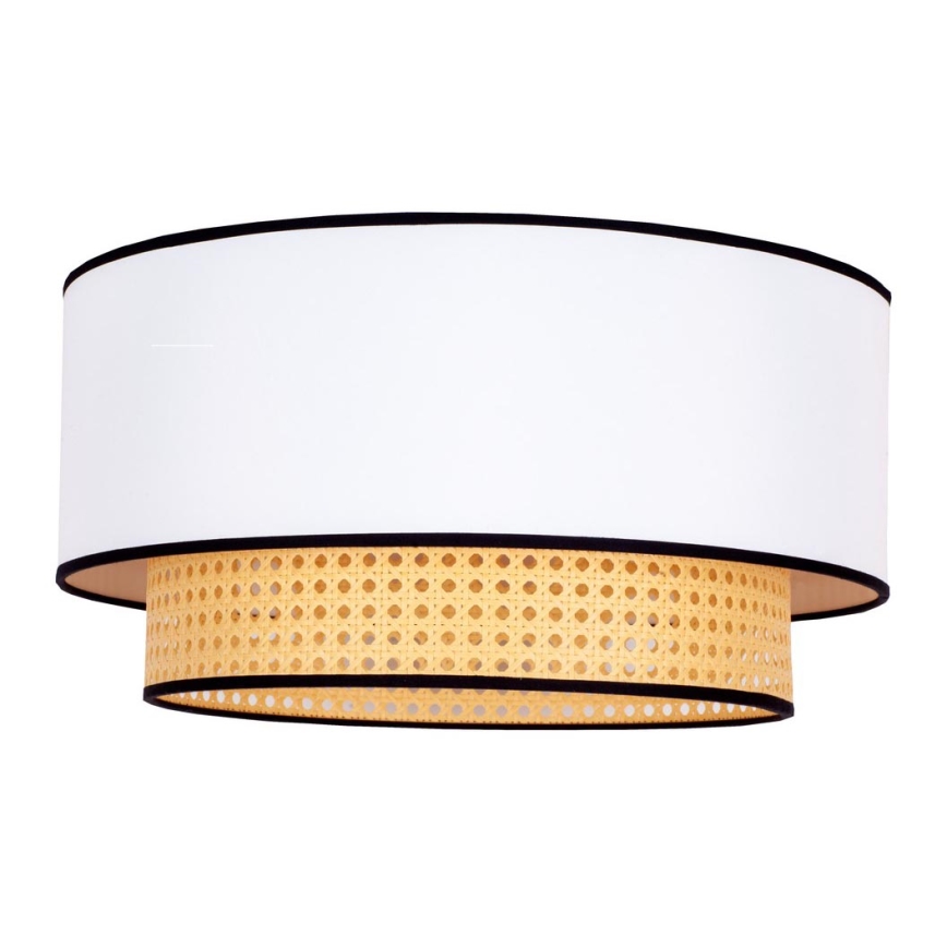 Duolla - Loftlampe BOHO 1xE27/15W/230V diameter 45 cm hvid/Rattan