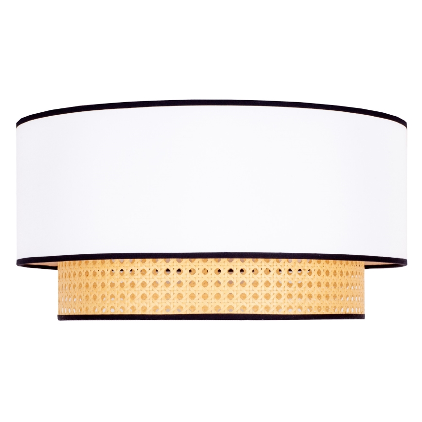 Duolla - Loftlampe BOHO 1xE27/15W/230V diameter 45 cm hvid/Rattan