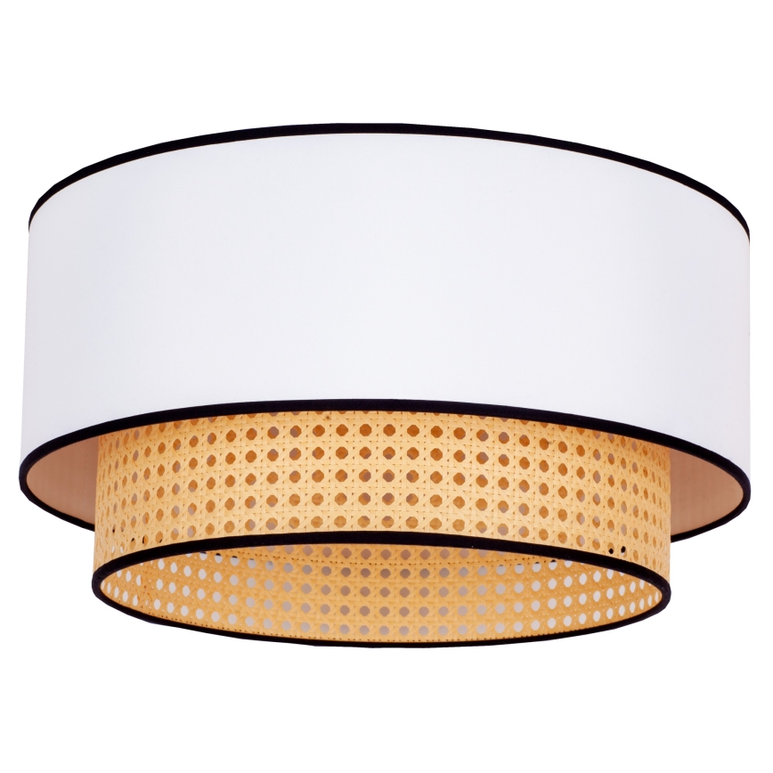 Duolla - Loftlampe BOHO 1xE27/15W/230V diameter 45 cm hvid/Rattan