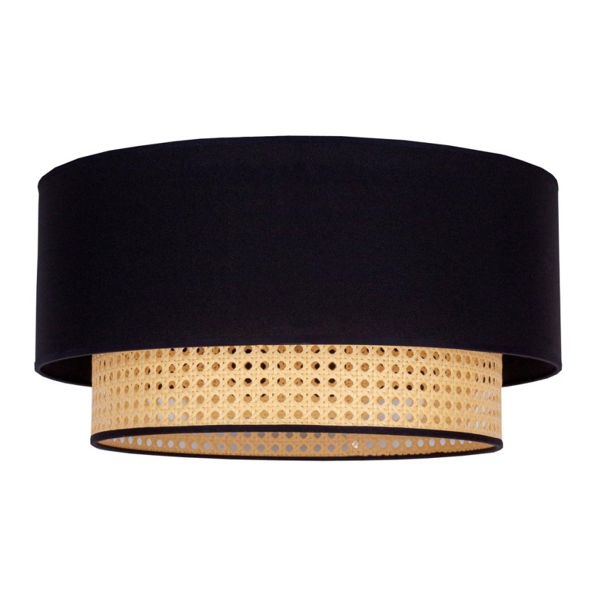 Duolla - Loftlampe BOHO 1xE27/15W/230V diameter 45 cm sort/Rattan