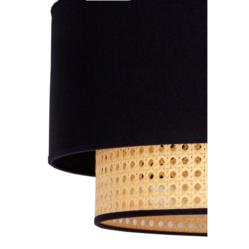 Duolla - Loftlampe BOHO 1xE27/15W/230V diameter 45 cm sort/Rattan