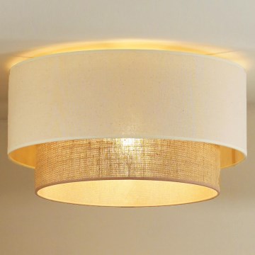 Duolla - Loftlampe BOHO 1xE27/15W/230V Ø 45 cm beige/brun