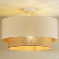 Duolla - Loftlampe BOHO 1xE27/15W/230V Ø 45 cm creme/brun