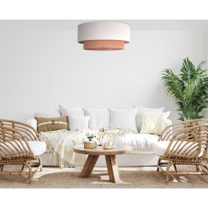 Duolla - Loftlampe BOHO 3xE27/15W/230V diameter 60 cm beige/brun