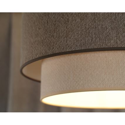 Duolla - Loftlampe BOHO ECO RECYCLING 1xE27/15W/230V diameter 45 cm brun/cremefarvet