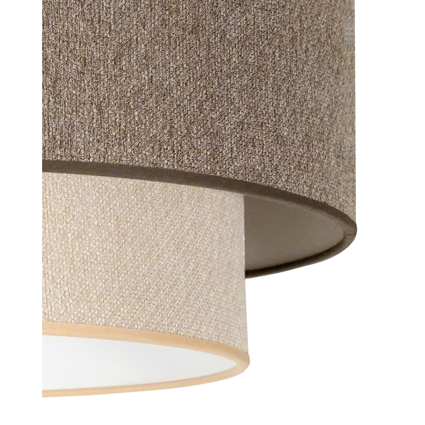 Duolla - Loftlampe BOHO ECO RECYCLING 1xE27/15W/230V diameter 45 cm brun/cremefarvet