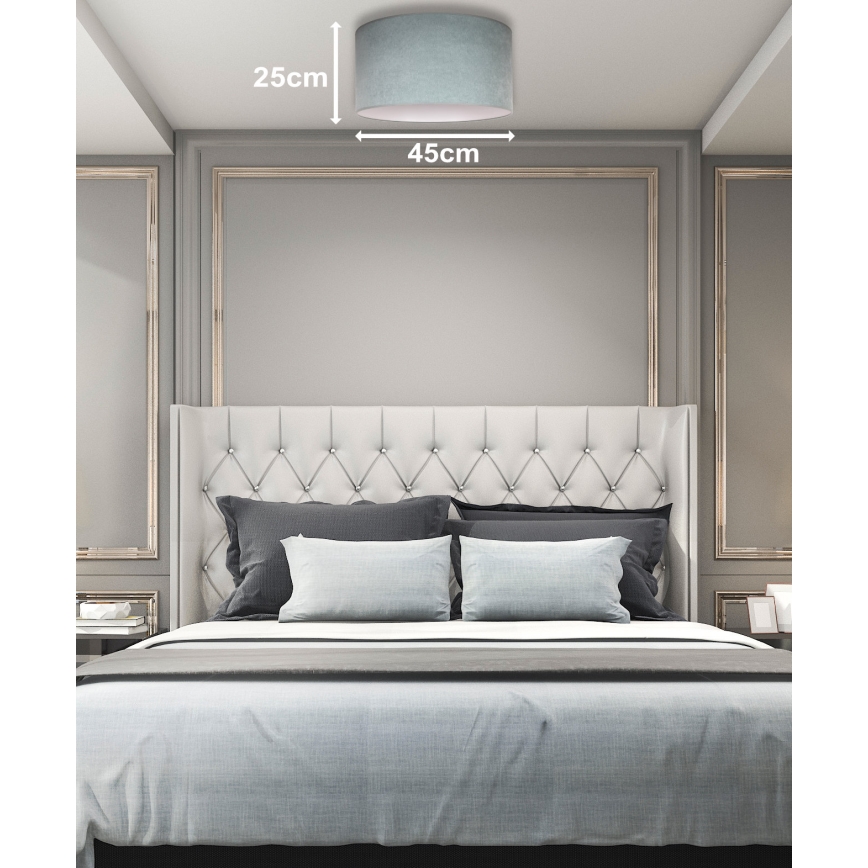 Duolla - Loftlampe BRISTOL 1xE27/15W/230V Ø 45 cm grøn/hvid