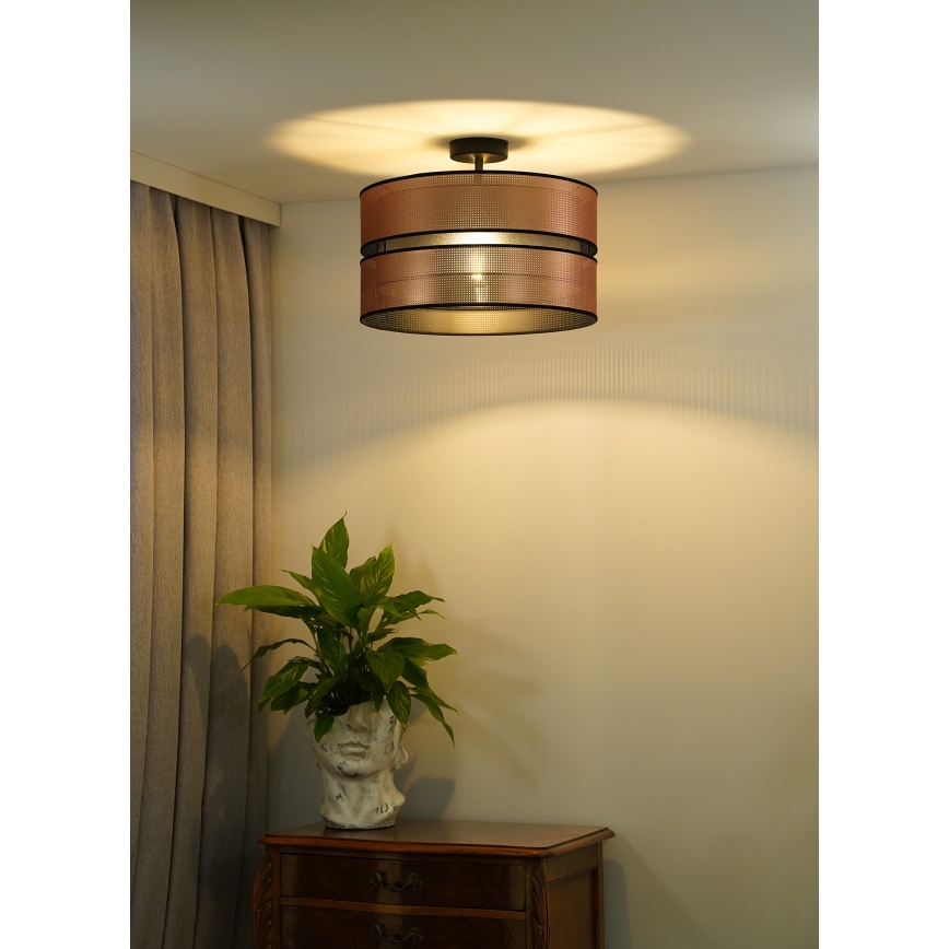 Duolla - Loftlampe COPPER SHINY 1xE27/15W/230V diameter 40 cm kobber/sort