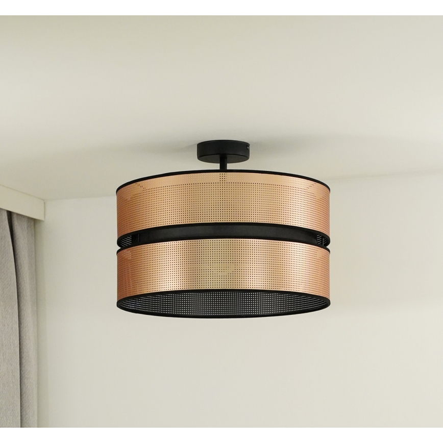 Duolla - Loftlampe COPPER SHINY 1xE27/15W/230V diameter 40 cm kobber/sort