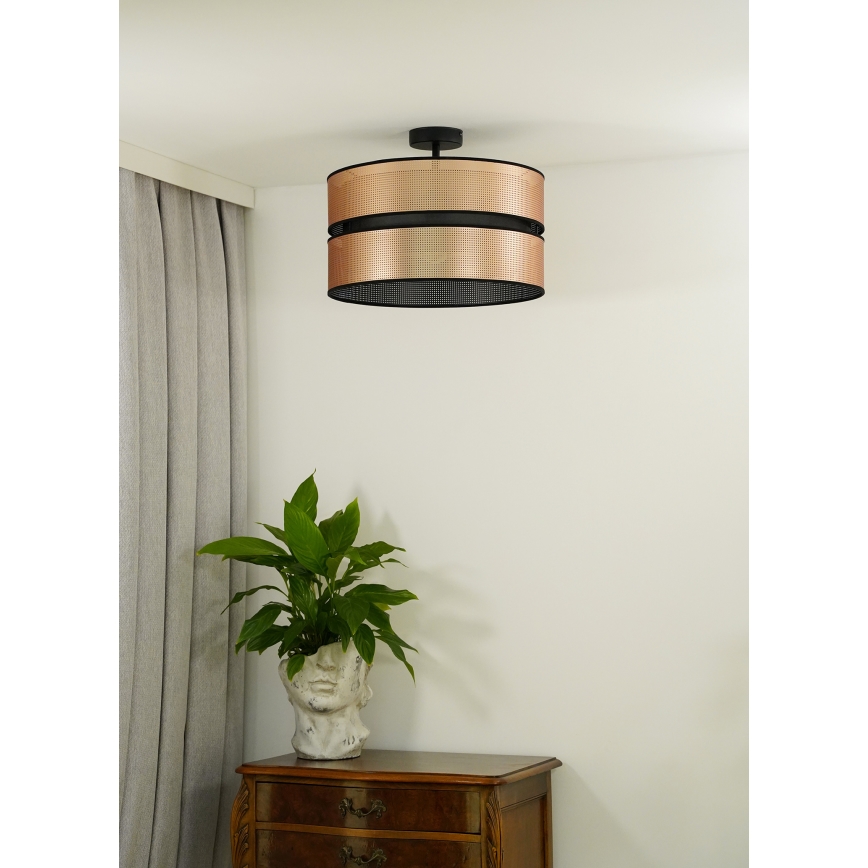Duolla - Loftlampe COPPER SHINY 1xE27/15W/230V diameter 40 cm kobber/sort