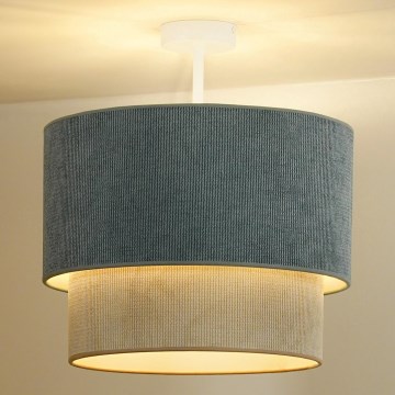 Duolla - Loftlampe CORDUROY 1xE27/15W/230V diameter 40 cm blå/beige