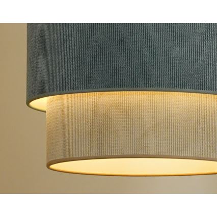 Duolla - Loftlampe CORDUROY 1xE27/15W/230V diameter 40 cm blå/beige