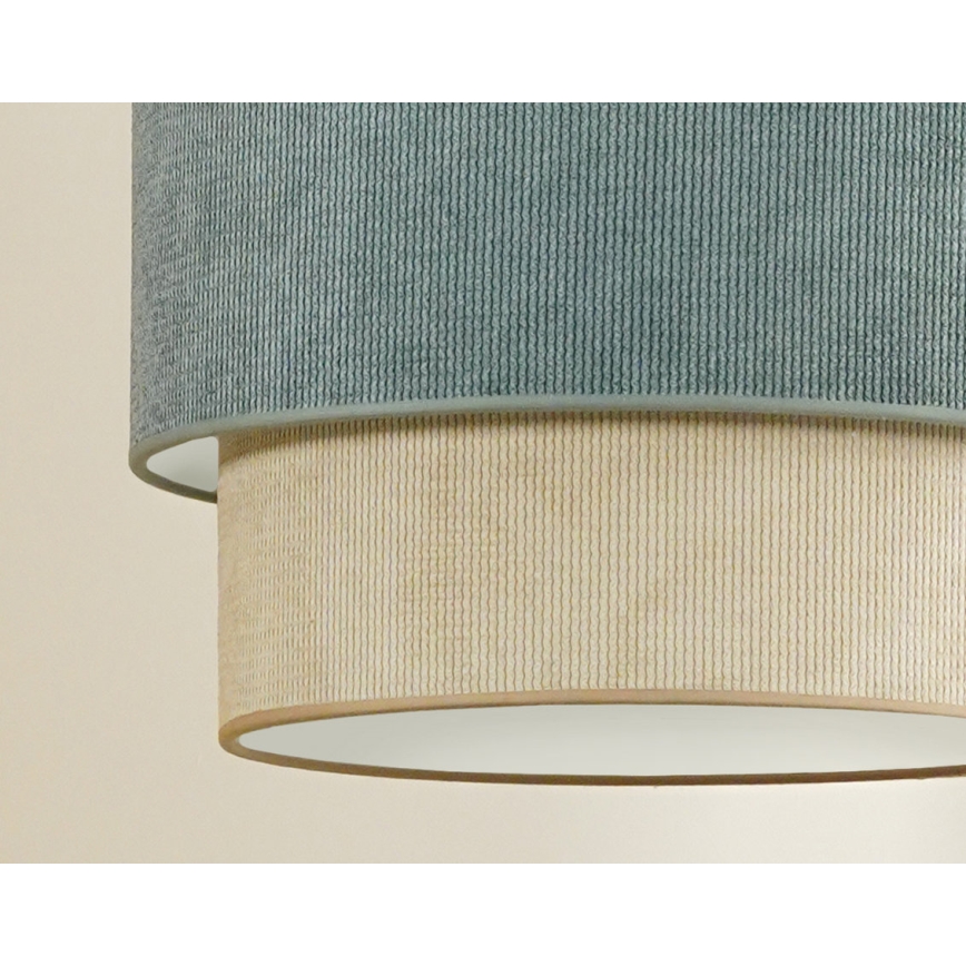 Duolla - Loftlampe CORDUROY 1xE27/15W/230V diameter 40 cm blå/beige