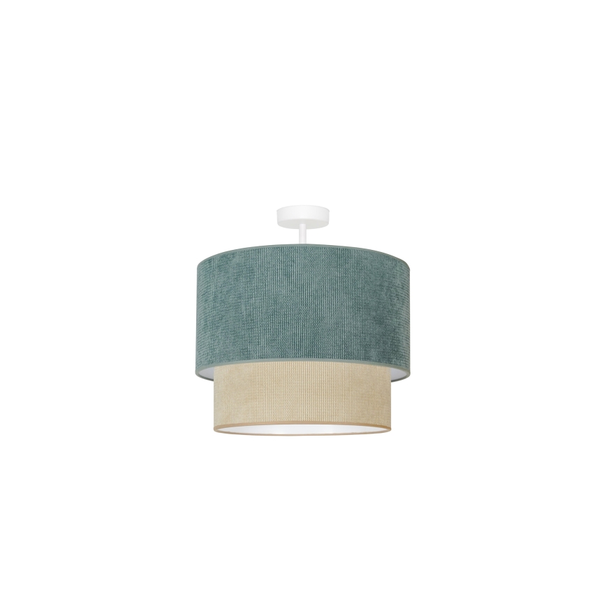 Duolla - Loftlampe CORDUROY 1xE27/15W/230V diameter 40 cm blå/beige