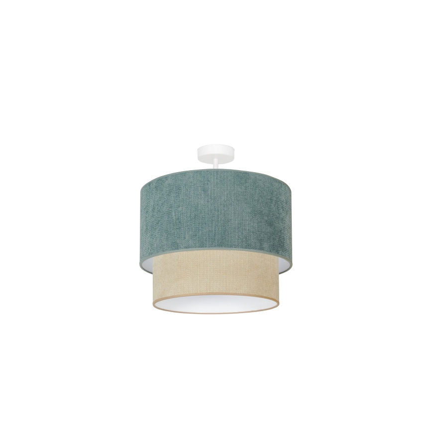 Duolla - Loftlampe CORDUROY 1xE27/15W/230V diameter 40 cm blå/beige