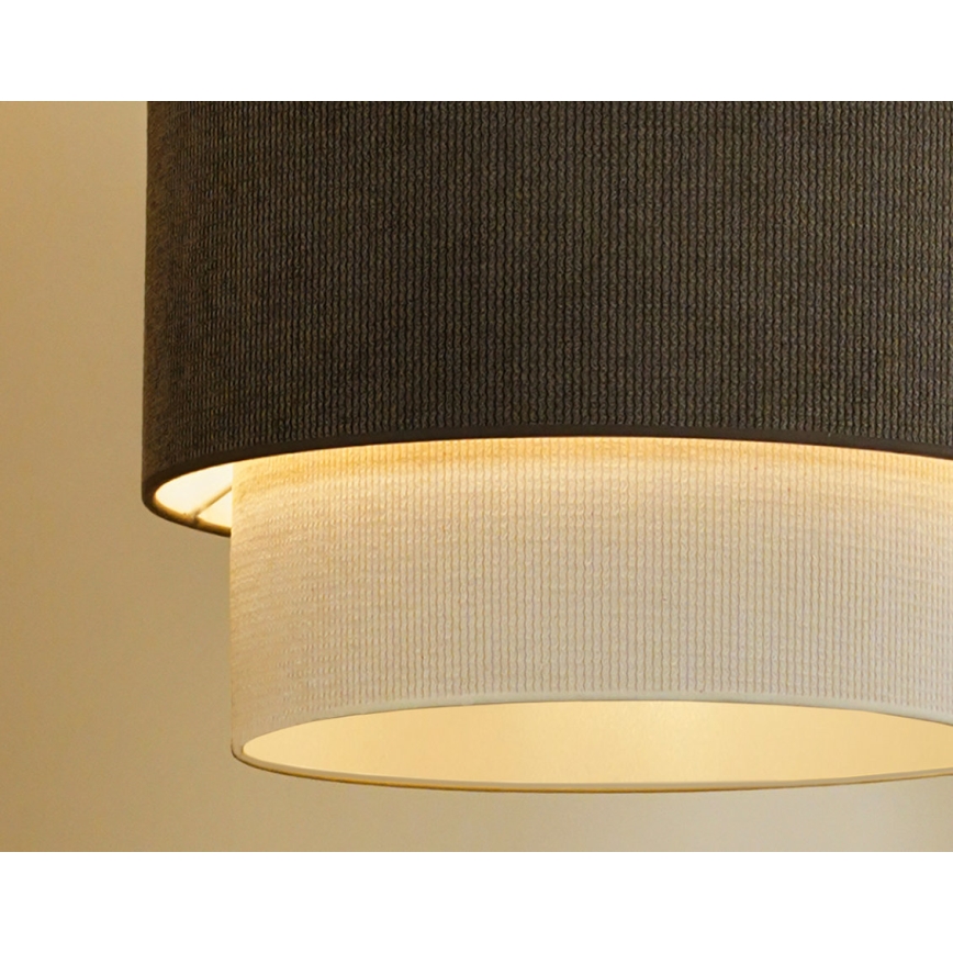 Duolla - Loftlampe CORDUROY 1xE27/15W/230V diameter 40 cm brun/cremefarvet
