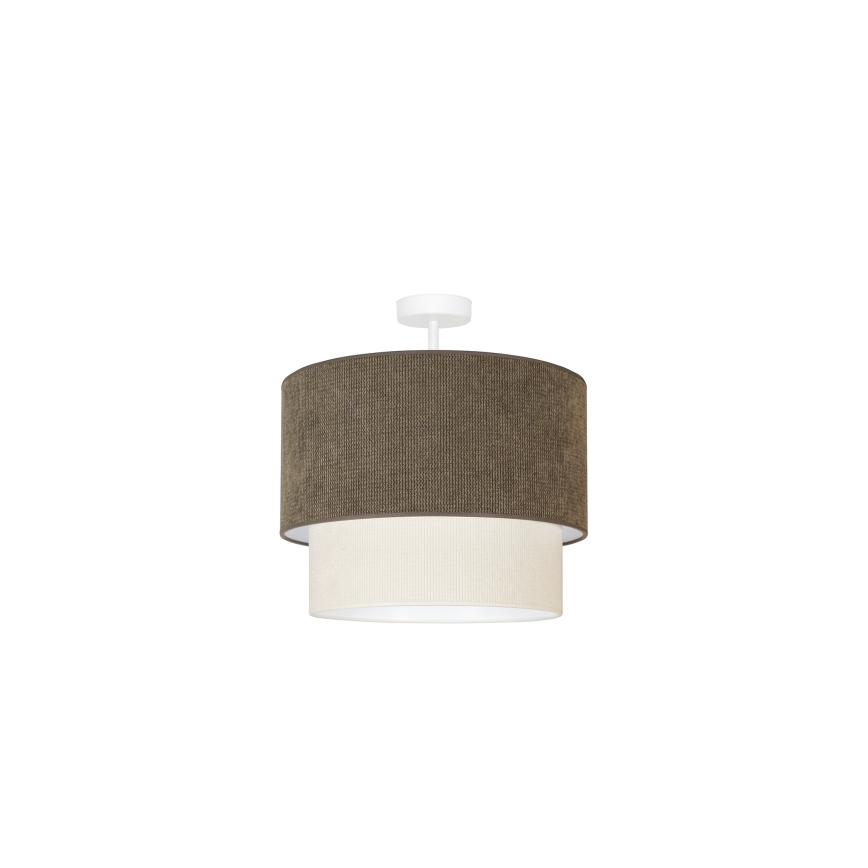 Duolla - Loftlampe CORDUROY 1xE27/15W/230V diameter 40 cm brun/cremefarvet