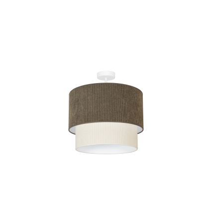 Duolla - Loftlampe CORDUROY 1xE27/15W/230V diameter 40 cm brun/cremefarvet