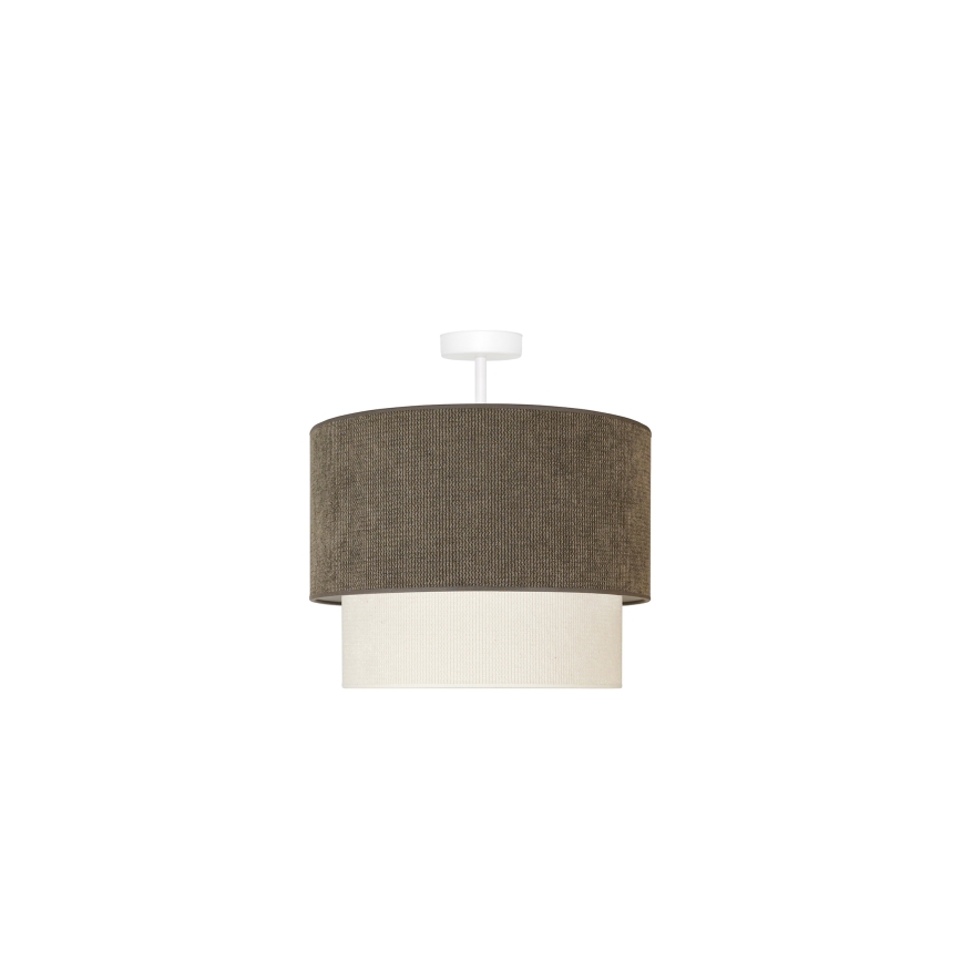 Duolla - Loftlampe CORDUROY 1xE27/15W/230V diameter 40 cm brun/cremefarvet